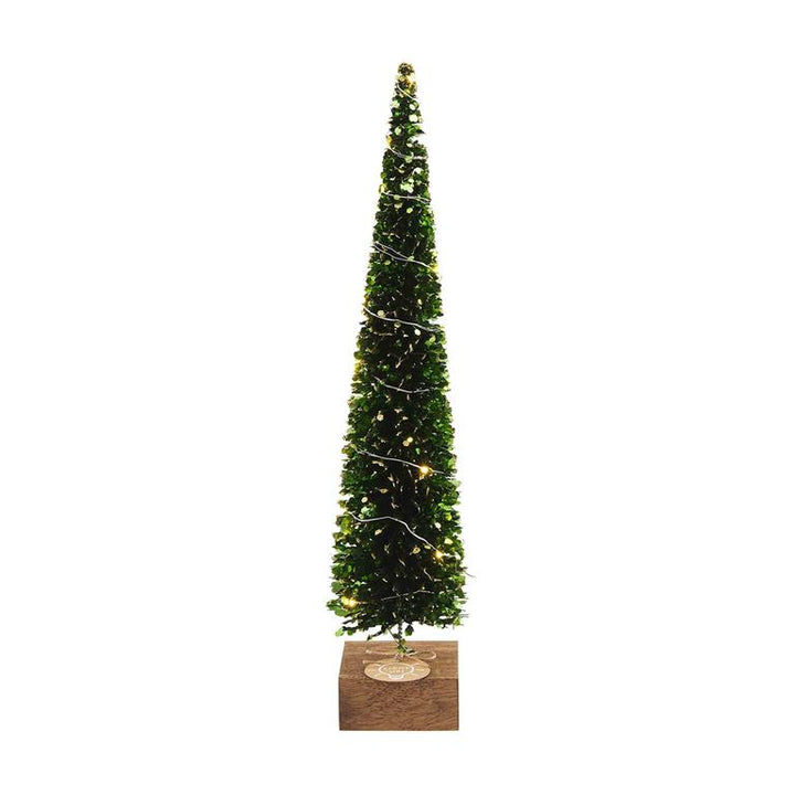 Light Up Boxwood Trees