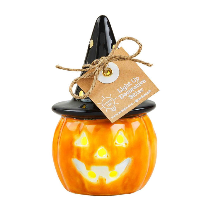 Witch Jack-O-Lantern Light Up Sitter