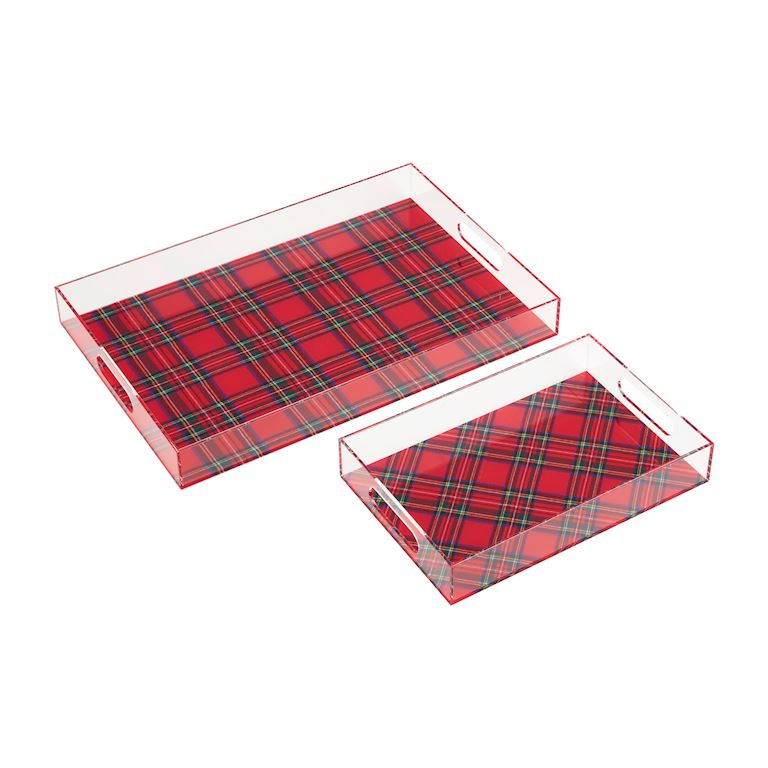 Tartan Acrylic Trays