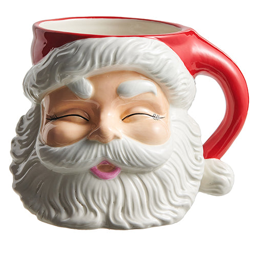 Vintage Red Santa Container