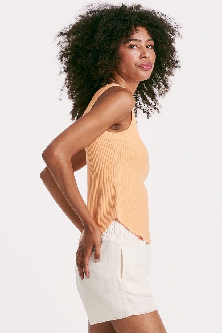 Cora Rib Tank - Peach