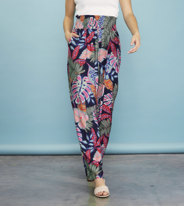 Tropical Print Pants