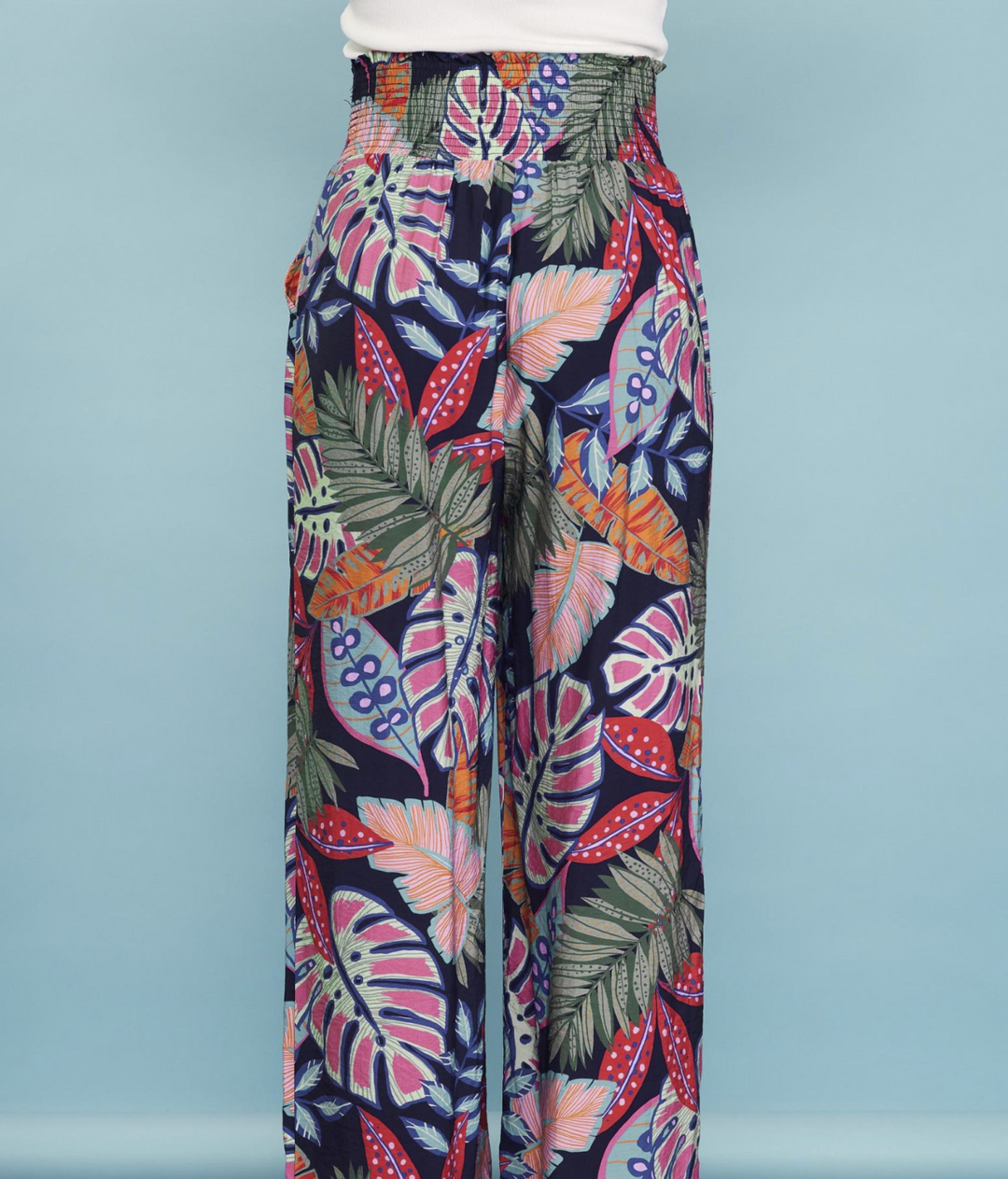 Tropical Print Pants