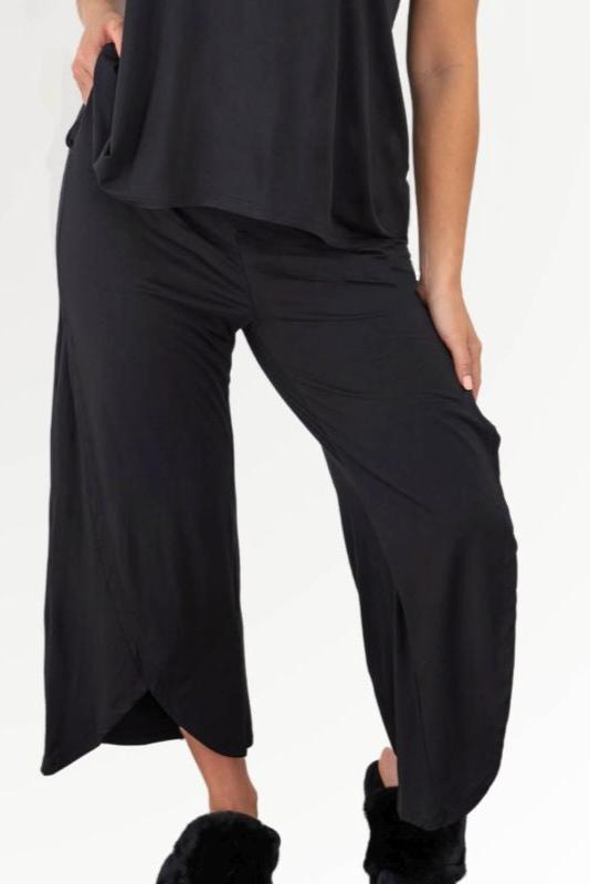 Faceplant Dreams Bamboo Tulip Pant - Black