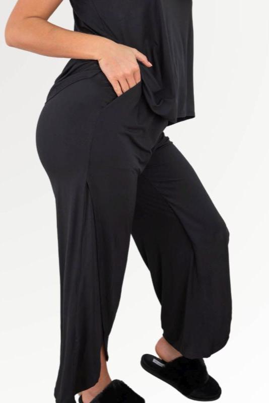 Faceplant Dreams Bamboo Tulip Pant - Black