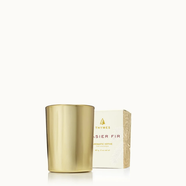 Frasier Fir Gilded Votive Candle