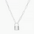Gorjana Kara Padlock Charm Necklace (Silver)