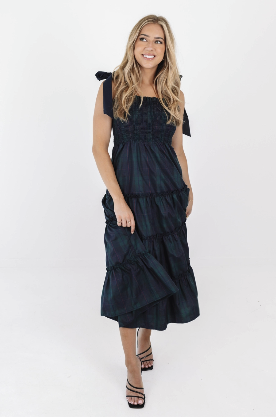 Katrina Tie Strap Midi Dress