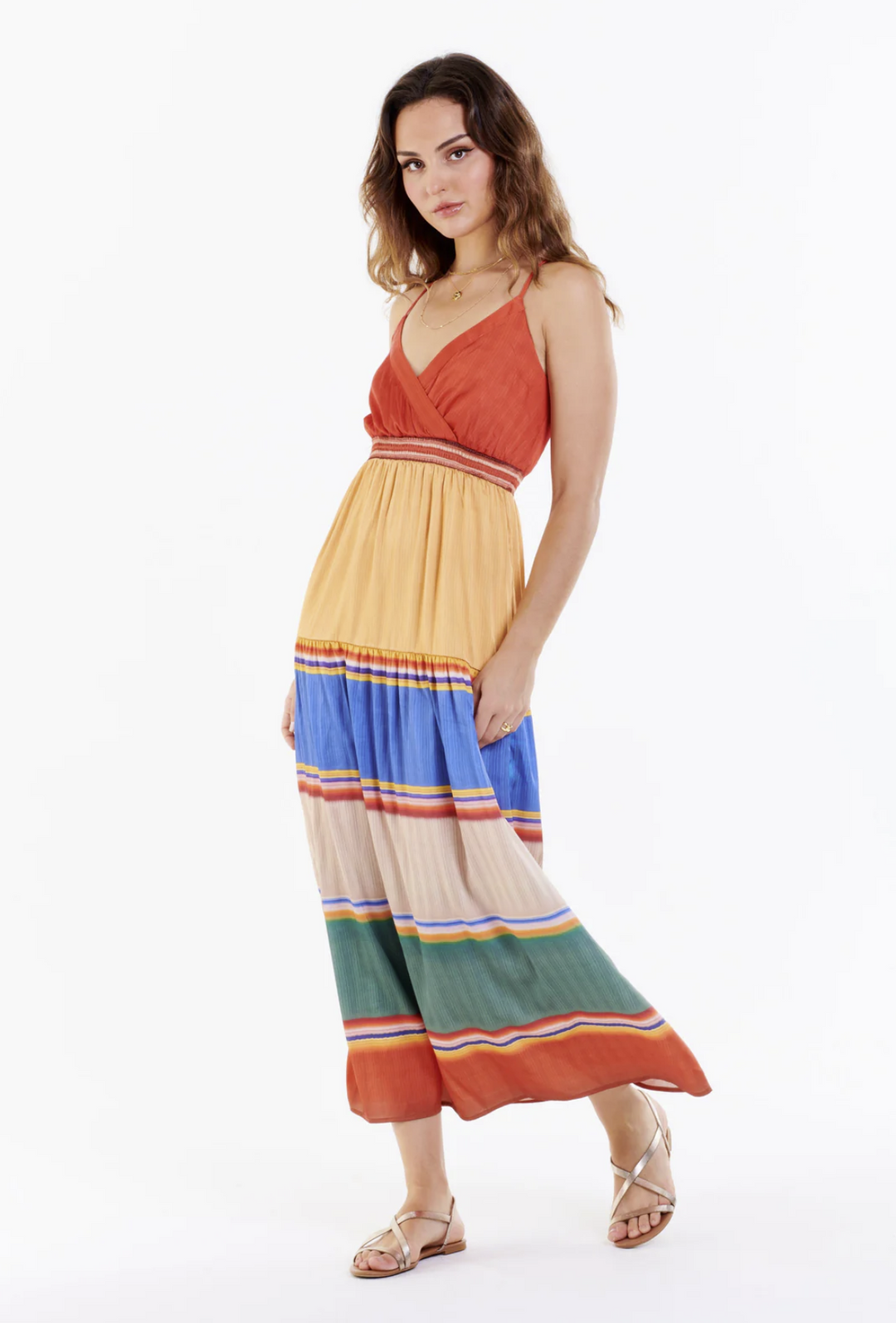 Kelly Getaway Striped Maxi Dress