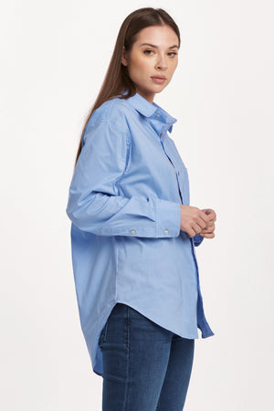 Lola Buttondown - Solid Blue