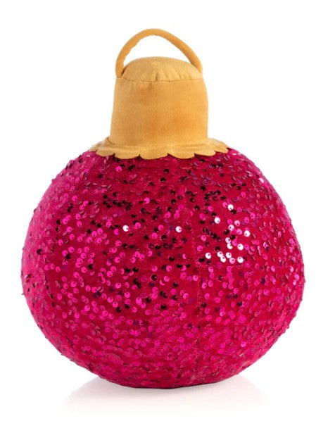 Merry Bauble Sequin Medium Pillow Magenta