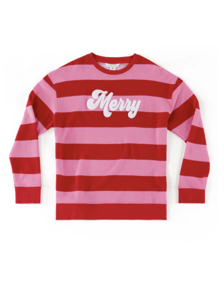 merry stripe sweatshirt