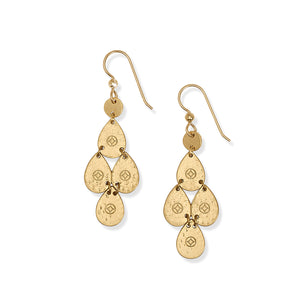 Palm Canyon Small Teardrop French Wire Earrings (Gold)