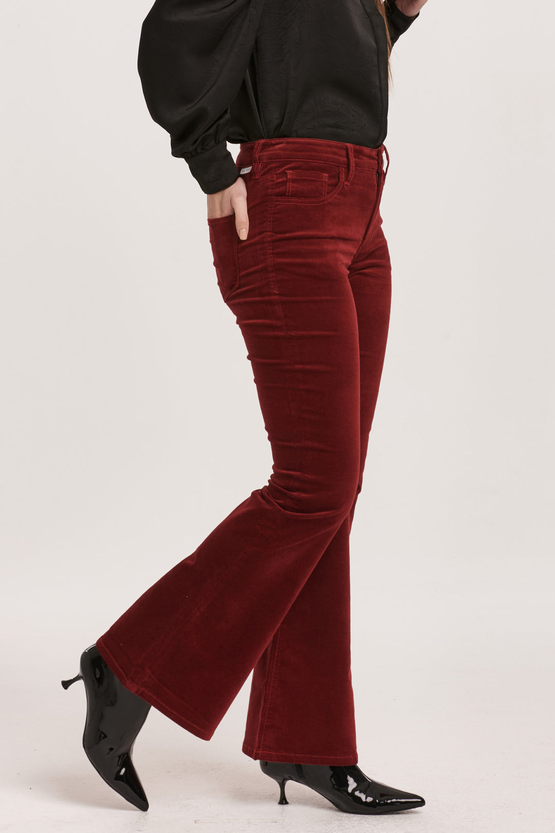 Dear John Rosa Velvet Pant - Burgandy