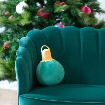 Merry Bauble Small Pillow Green