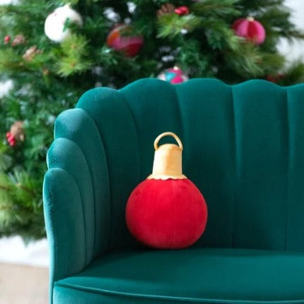 Merry Bauble Small Pillow Red