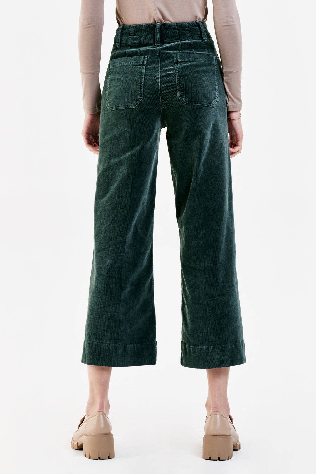 Audrey Corduroy Cropped Pant Pine