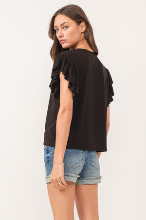 Sonny Flutter Sleeve Top