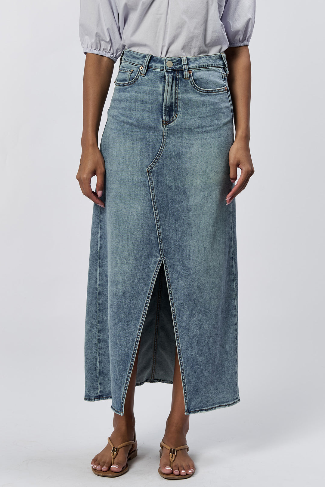 Vianna Denim Maxi Skirt