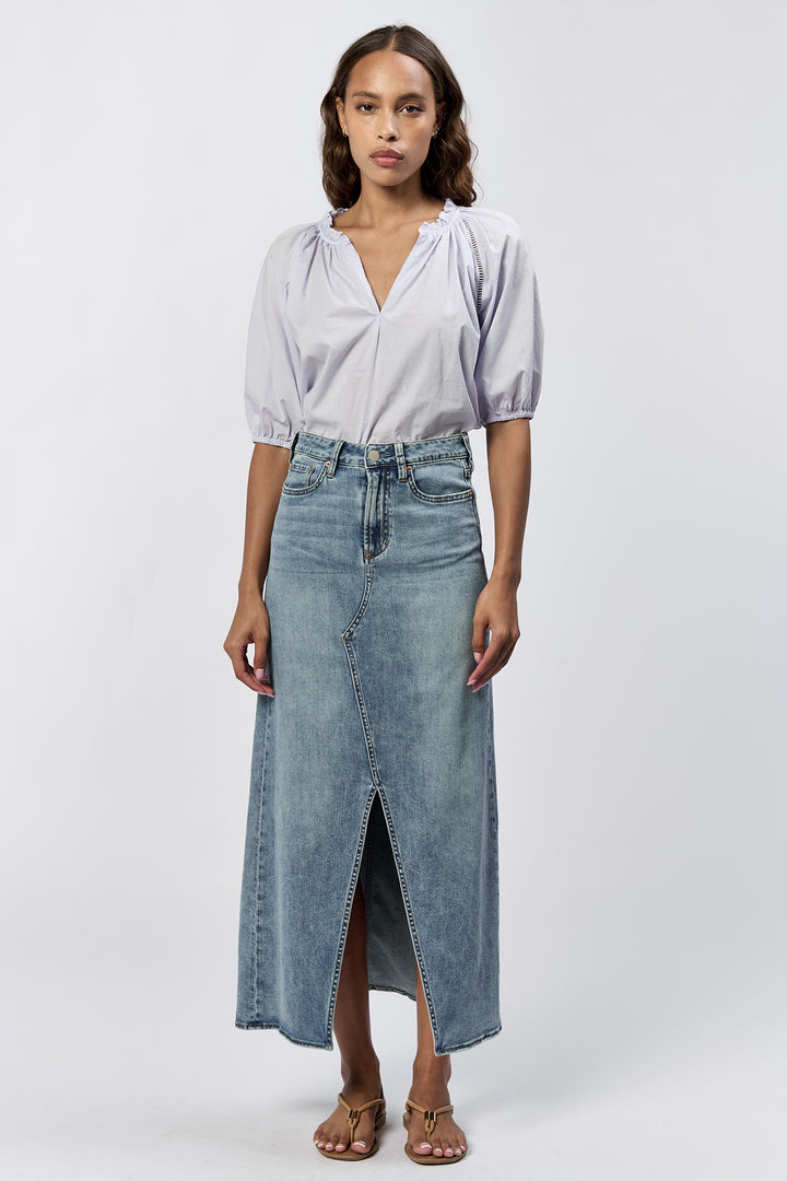 Vianna Denim Maxi Skirt