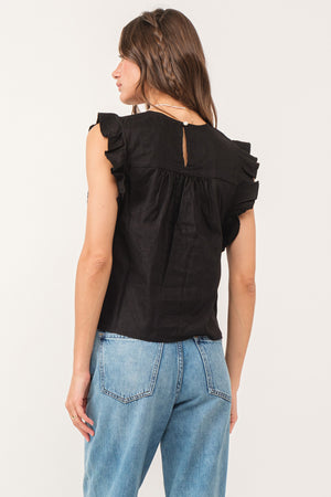 Anelia Flutter Sleeve Top