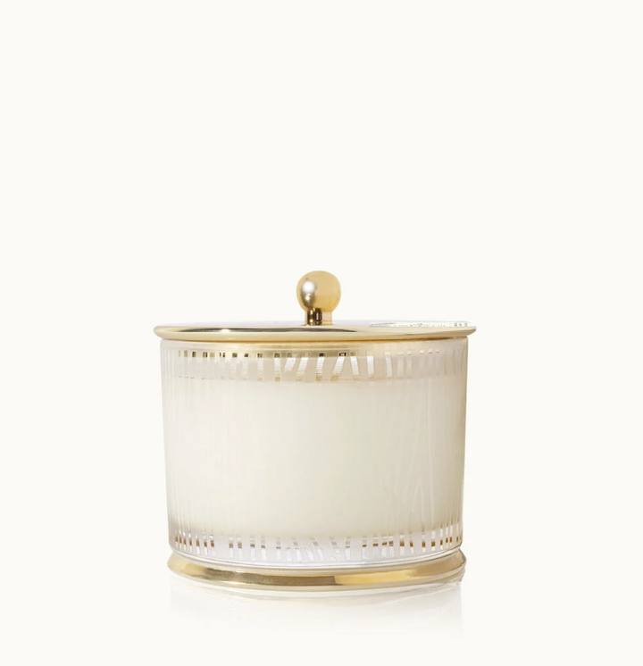 Thymes - Frasier Fir Frosted Wood Grain Candle