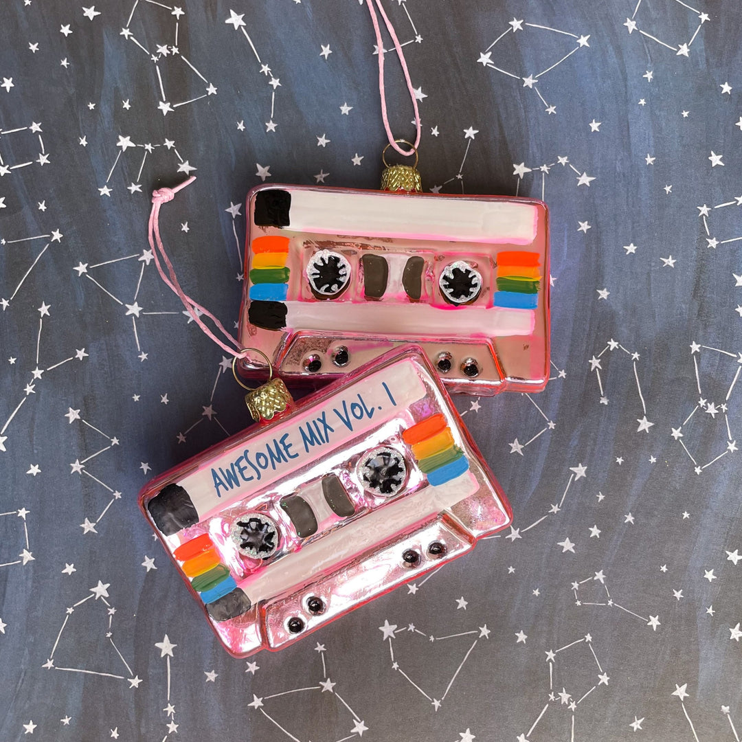 Cody & Foster Pink Awesome Mix Tape Ornament