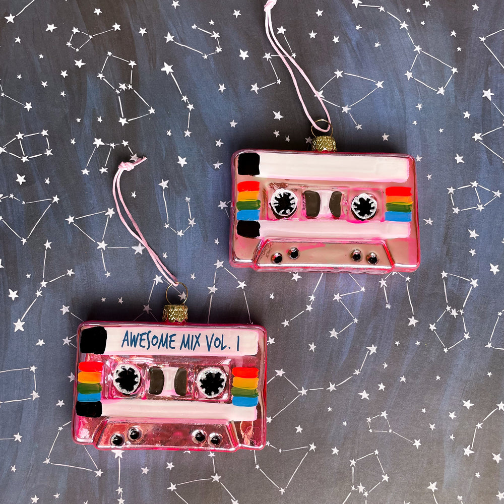 Cody & Foster Pink Awesome Mix Tape Ornament