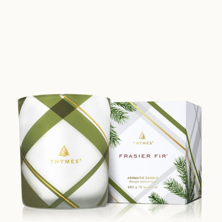 Frasier Fir Frosted Plaid Medium Candle