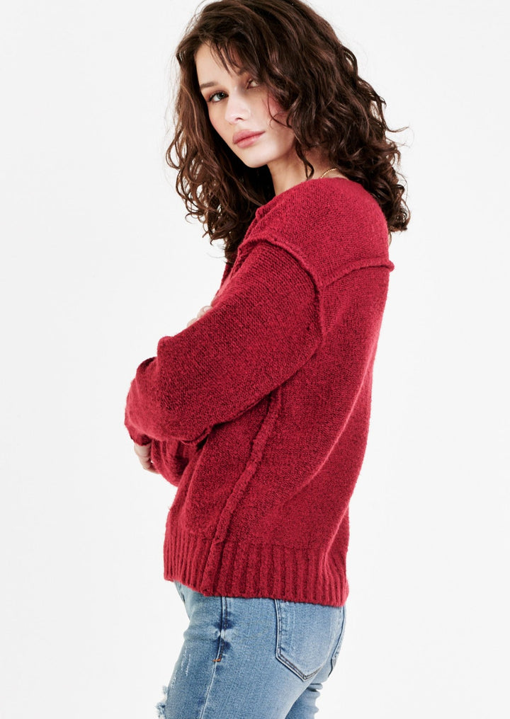 Jenna Sweater Cherry Wine