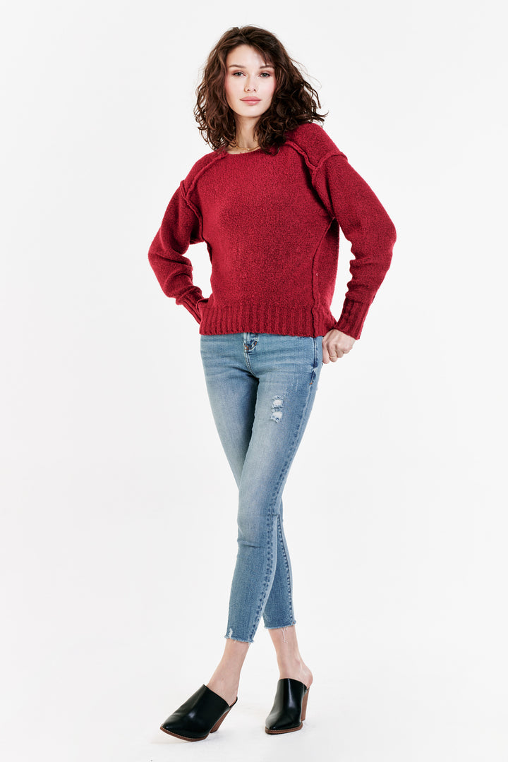 Jenna Sweater Cherry Wine